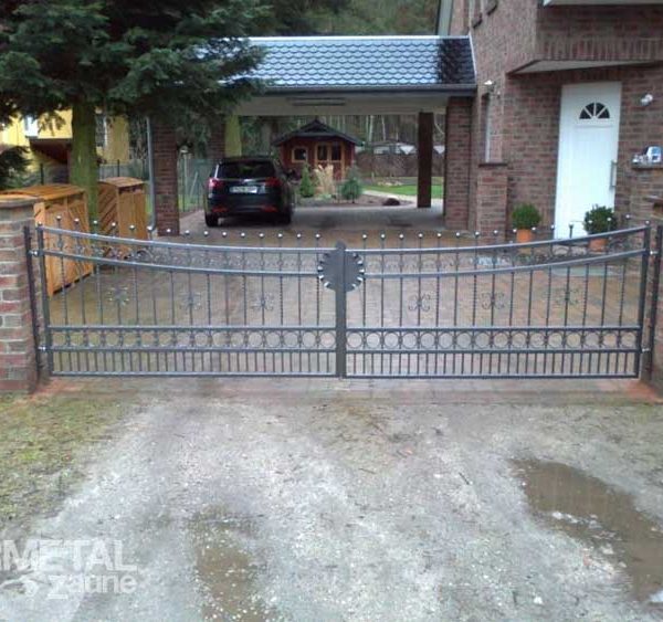 Schmiedeeiserner Metall Schmuckzaun, in silber